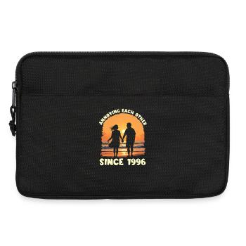 Anniversaire du harcèlement mutuel depuis 1996 - Sacoche pour ordinateur portable 13 pouces - noir - Devant