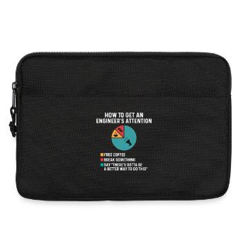 How To Get Engineer’s Attention Break Something - Laptop bag 13" - black - Front