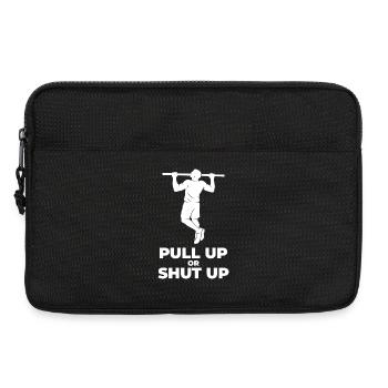Klimmzug oder Klappe halten Calisthenics Fitness Gym - Laptoptasche 13" - Schwarz - Vorne