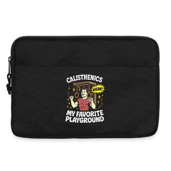 La callisthénie, mon terrain de jeu préféré - Sacoche pour ordinateur portable 13 pouces - noir - Devant