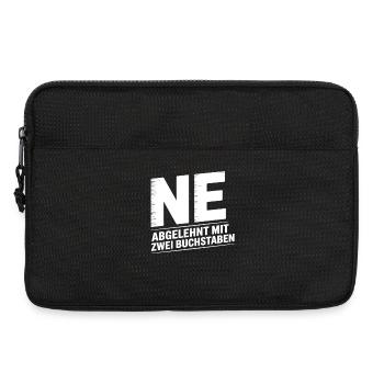 NE? Cooles Ablehnungs-Shirt mit klarer Ansage - Laptoptasche 13" - Schwarz - Vorne
