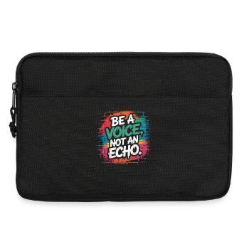 Be a Voice – Mutmacher Spruch im Retro Style - Laptoptasche 13" - Schwarz - Vorne