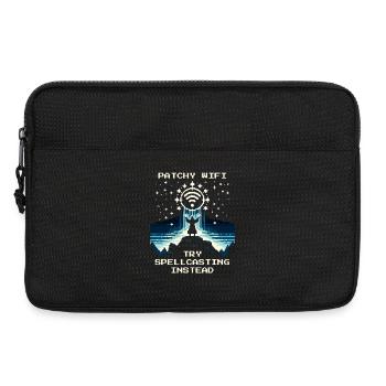 WLAN schwach? Zaubern statt streamen | Nerd Witz - Laptoptasche 13" - Schwarz - Vorne