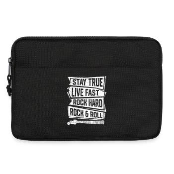 Stay True Rock Hard Rock & Roll Music Rock Band - Laptoptasche 13" - Schwarz - Vorne