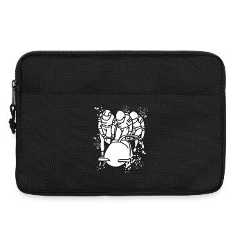 Bobfahrer Bobschlitten Viererbob - Laptoptasche 13" - Schwarz - Vorne