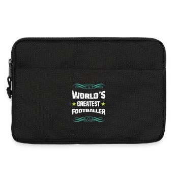 World's Best Footballer Vintage Font - Laptop bag 13" - black - Front