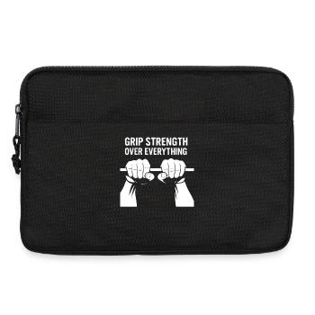 Grip Strength Over Everything Calisthenics Gym - Laptop bag 13" - black - Front