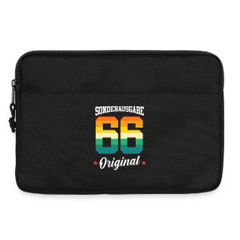 66 Geburtstag - Laptoptasche 13" - Schwarz - Vorne