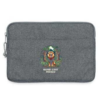 Brüllwert auf Maximum | Löwe Stärke Wildnis - Laptoptasche 13" - Grau meliert - Vorne