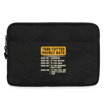 Baumpfleger Holzarbeiter Waldarbeiter Geschenk - Laptoptasche 13" - Schwarz - Vorne