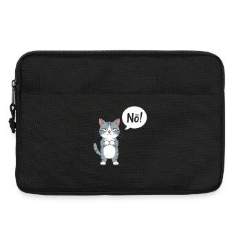 Nö! Lustige Katze Mit Spruch - Laptoptasche 13" - Schwarz - Vorne