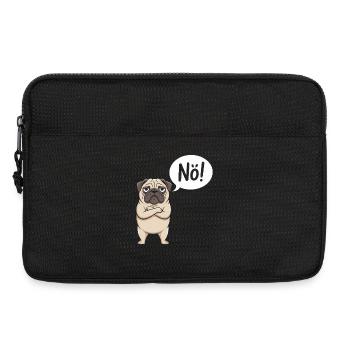 Carlin Nope Drôle Chien Design - Sacoche pour ordinateur portable 13 pouces - noir - Devant