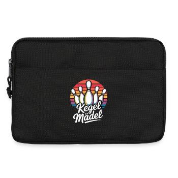 Retro Kegel Mädel Bowling Team - Laptoptasche 13" - Schwarz - Vorne