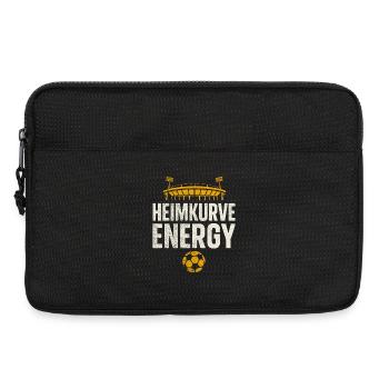 Heimkurve Energy – Fußballfan Design - Laptoptasche 13" - Schwarz - Vorne