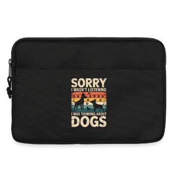 Sorry, I'm only thinking about dogs - Laptop bag 13" - black - Front