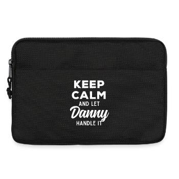 Restez calme Laissez Danny s’en sortir Dicton drôle - Sacoche pour ordinateur portable 13 pouces - noir - Devant