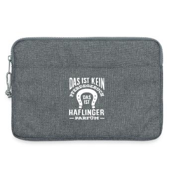 Haflinger Pony Reiten Luster Pferde Spruch - Laptoptasche 13" - Grau meliert - Vorne