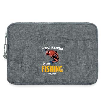 Stress durch zu wenig Angeln - Laptoptasche 13" - Grau meliert - Vorne