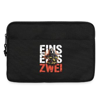 Fire Brigade Saying – 112 Emergency Call Hero in Action - Laptop bag 13" - black - Front