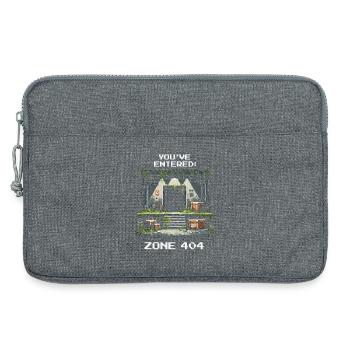 Zone 404 Discovered | Location not found - Humor - Laptop bag 13" - heather grey - Front
