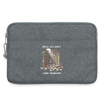 NPCs gone, lore stays | Post-apocalyptic - Laptop bag 13" - heather grey - Front