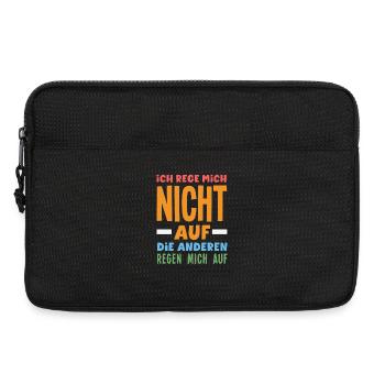 Je ne m'énerve pas, ce sont les autres qui s'énervent. - Sacoche pour ordinateur portable 13 pouces - noir - Devant