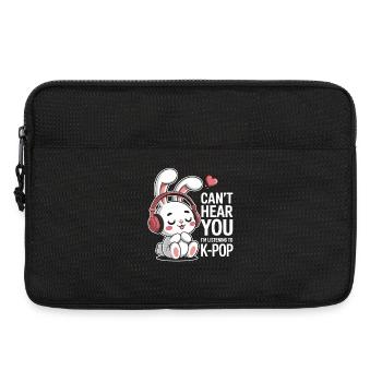 Can't hear you, listen to K-Pop - Laptop bag 13" - black - Front