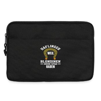 Haflinger Blondine Lustiges Pferd Pony Reiten - Laptoptasche 13" - Schwarz - Vorne
