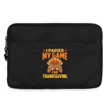 Paused My Game For Thanksgiving Gamer Fall - Laptop bag 13" - black - Front