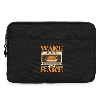 Wake And Bake Funny Thanksgiving Autumn Style - Laptop bag 13" - black - Front