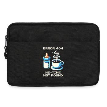 Erreur 404 : Me-Time est manquant | Maman, Café, Vie Quotidienne - Sacoche pour ordinateur portable 13 pouces - noir - Devant