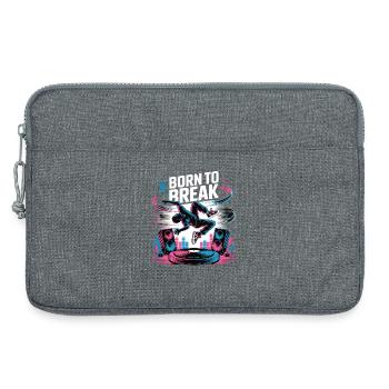 Streetdance Beat – Urban DJ Music Design - Sacoche pour ordinateur portable 13 pouces - gris chiné - Devant