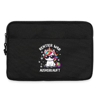 Renne de Noël était épuisé Licorne - Sacoche pour ordinateur portable 13 pouces - noir - Devant
