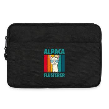 Éventail en alpaga ALPAGA FLÜSTERER Lama Lustiges - Sacoche pour ordinateur portable 13 pouces - noir - Devant