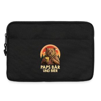 Father-to-be DADDY BEAR AND BEER Funny - Laptop bag 13" - black - Front