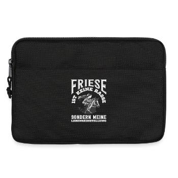 Pferdemädchen Reiten Ponyfans Reiter Friese - Laptoptasche 13" - Schwarz - Vorne