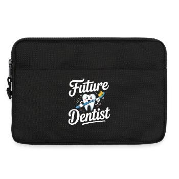 Dessin animé du futur dentiste - Sacoche pour ordinateur portable 13 pouces - noir - Devant