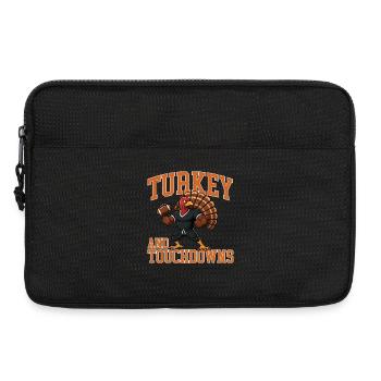 Türkei Und Touchdowns Herbst-Football-Fest - Laptoptasche 13" - Schwarz - Vorne