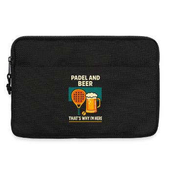 Padel et bière, c’est pourquoi je suis ici Fun - Sacoche pour ordinateur portable 13 pouces - noir - Devant