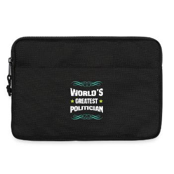 Le plus grand politicien du monde – Chemise satirique - Sacoche pour ordinateur portable 13 pouces - noir - Devant