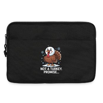 Pas de dinde pour le dîner - Sacoche pour ordinateur portable 13 pouces - noir - Devant