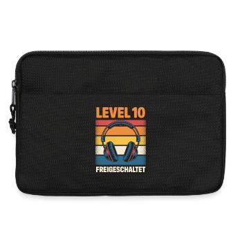 Anniversaire de niveau 10 débloqué - Sacoche pour ordinateur portable 13 pouces - noir - Devant
