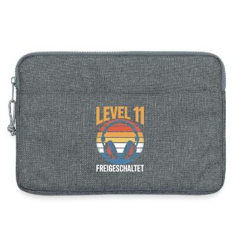 Level 11 Birthday Unlocked - Laptop bag 13" - heather grey - Front