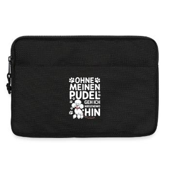 Ohne Meinen Pudel Geh Ich Hin - Laptoptasche 13" - Schwarz - Vorne