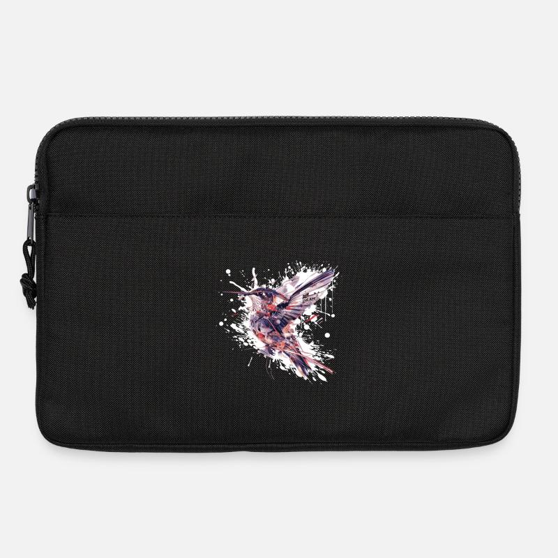 Aquarell Kolibri Spritzer - Laptoptasche 13" - Schwarz