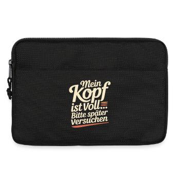 J’ai la tête pleine, essayez plus tard - Sacoche pour ordinateur portable 13 pouces - noir - Devant