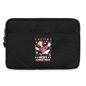 Weihnachtsgans im Pullover - Laptoptasche 13" - Schwarz - Vorne