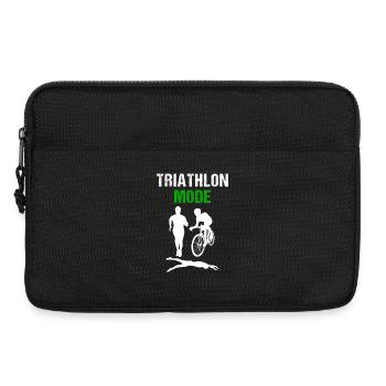 Triathlon Natation Cyclisme Course à pied Sports vintage - Sacoche pour ordinateur portable 13 pouces - noir - Devant
