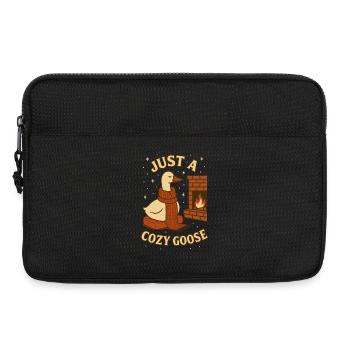 Oie de Noël Famille Douillette Vacances Design - Sacoche pour ordinateur portable 13 pouces - noir - Devant