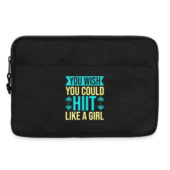Fanatiques de fitness Hiit Like A Girl Gymnastique suédoise Gym - Sacoche pour ordinateur portable 13 pouces - noir - Devant